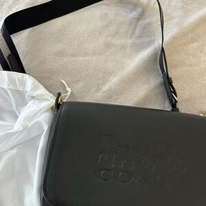 Coach Embossed Black Crossbody Bag